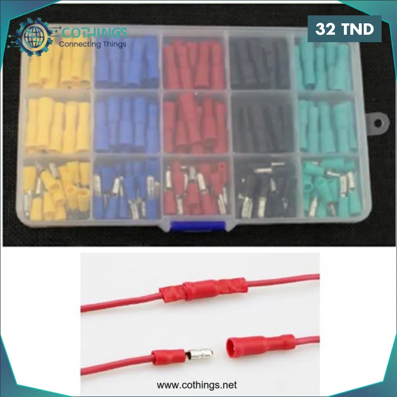 Acheter Ensemble de bornes à sertir de fil de connecteur femelle et mâle isolé 100 paires: FRD / MPD2-156 * en Tunisie -  Disponible au meilleur prix sur CoThings