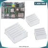 Acheter Ensemble dissipateur 3 en 1 blanc en aluminium pour Raspberry Pi 4B en Tunisie - Disponible au meilleur prix sur CoThings