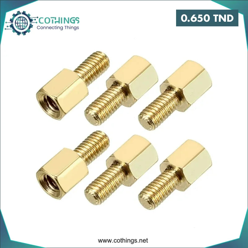 Acheter Entretoise Hexagonal en Cuivre M3*5+6MM ( 1 pcs ) en Tunisie -  Disponible au meilleur prix sur CoThings