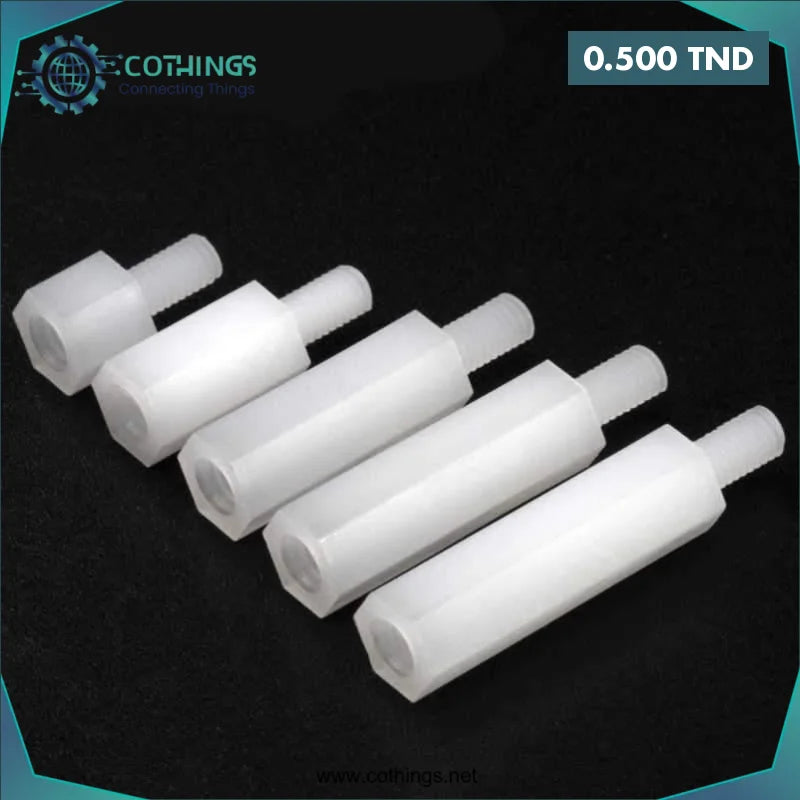 Acheter ENTRETOISE PLASTIQUE - TIGE A ECROU PLASTIQUE M3 * 30 + 6mm en Tunisie -  Disponible au meilleur prix sur CoThings