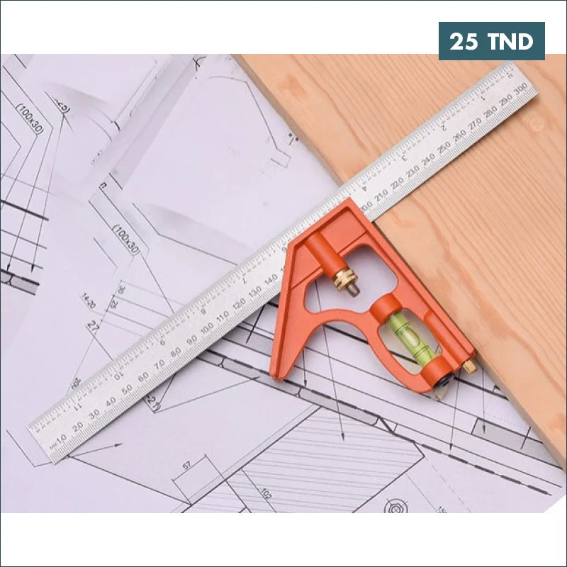 Acheter Équerre combinée à base en aluminium de 300 mm Harden 580720 en Tunisie -  Disponible au meilleur prix sur CoThings