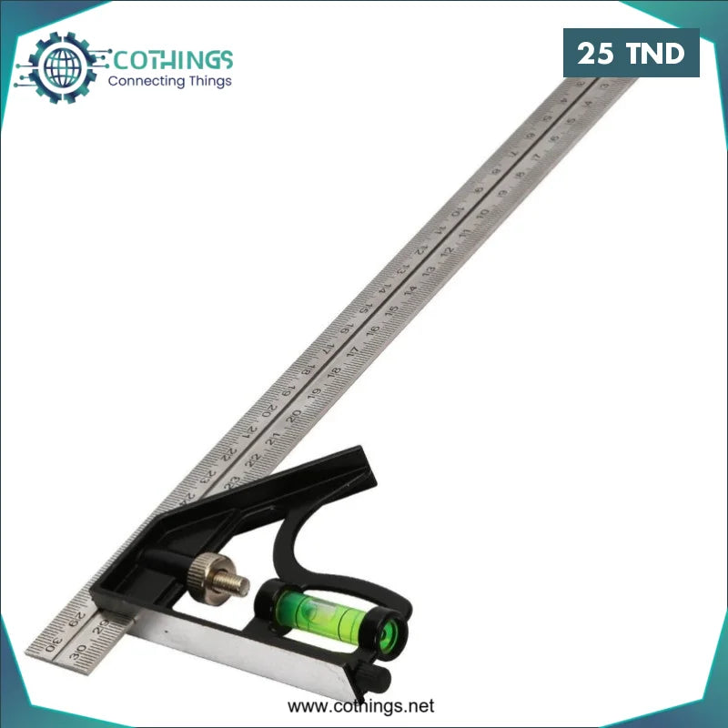 Acheter Équerre combinée à base en aluminium de 300 mm Harden 580720 en Tunisie -  Disponible au meilleur prix sur CoThings