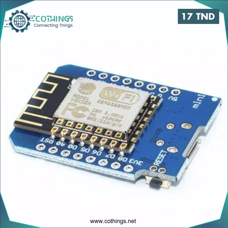 Acheter ESP8266 D1 Mini V2 WiFi en Tunisie -  Disponible au meilleur prix sur CoThings