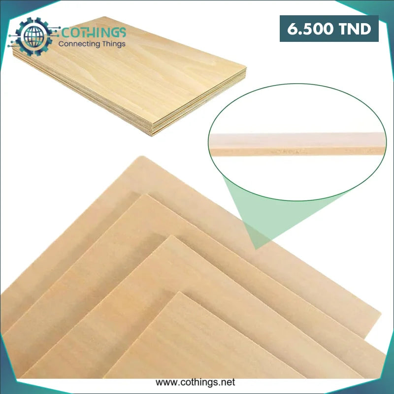 Acheter Feuilles de bois de balsa de haute qualité 20*30*0.2cm en Tunisie -  Disponible au meilleur prix sur CoThings