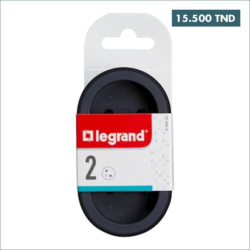 Acheter FICHE MULTIPRISE - 2 X 2P+T - FRONTALE - NOIR - LEGRAND 049432 en Tunisie -  Disponible au meilleur prix sur CoThings