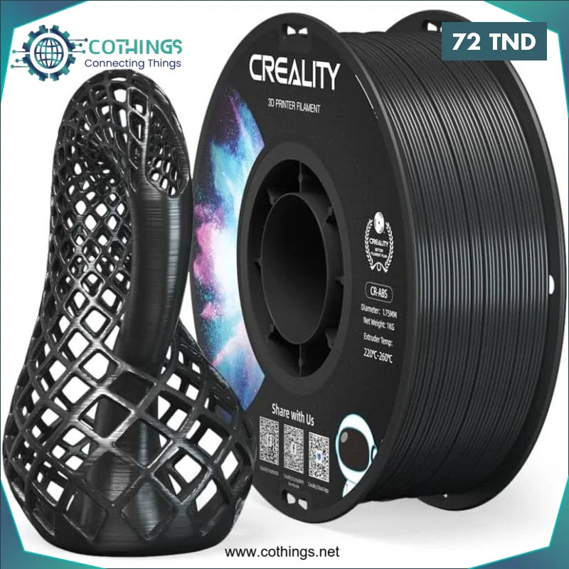 Acheter Filament ABS Noir – 1.75 mm – Creality en Tunisie -  Disponible au meilleur prix sur CoThings