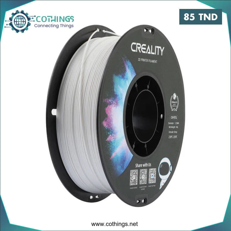 Acheter Filament PETG Blanc – 1.75 mm – Creality en Tunisie -  Disponible au meilleur prix sur CoThings