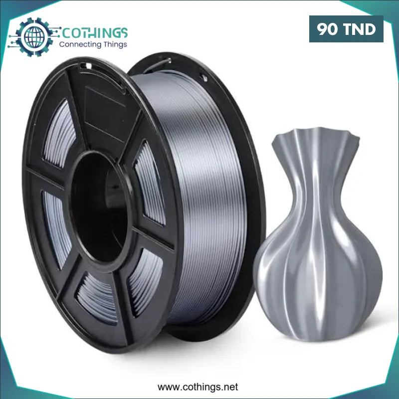 Acheter Filament PLA en Argent SILK 1,75 mm 1 kg en Tunisie -  Disponible au meilleur prix sur CoThings
