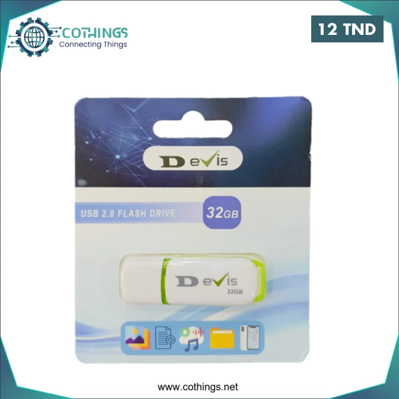 Acheter Flash Disque USB 32 GB USB 2.0 en Tunisie -  Disponible au meilleur prix sur CoThings
