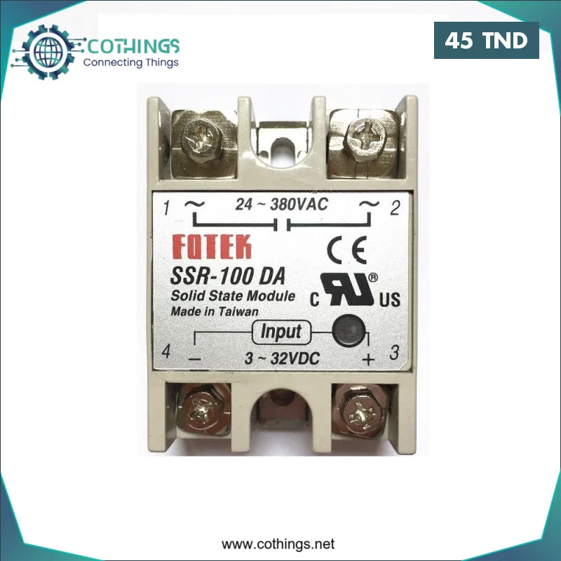 Acheter fotek ssr-100da 100a relais statique ssr dc control ac 3-32v/24-380v en Tunisie -  Disponible au meilleur prix sur CoThings