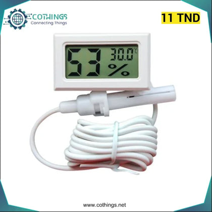 FY - 12 Mini thermomètre numérique LCD hygromètre - Blanc