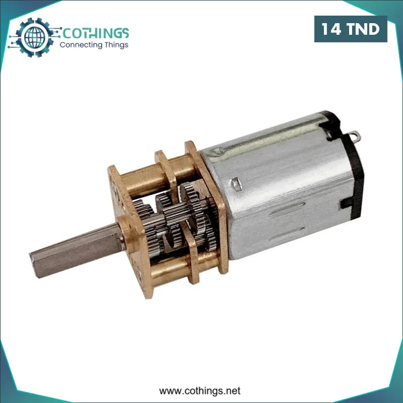 Acheter GA12-N20 Moteur de réduction à engrenages en métal 12V 300RPM Micro DC en Tunisie -  Disponible au meilleur prix sur CoThings