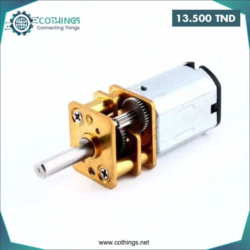 Acheter GA12-N20 Moteur de réduction à engrenages en métal 12V 600RPM Micro DC en Tunisie -  Disponible au meilleur prix sur CoThings