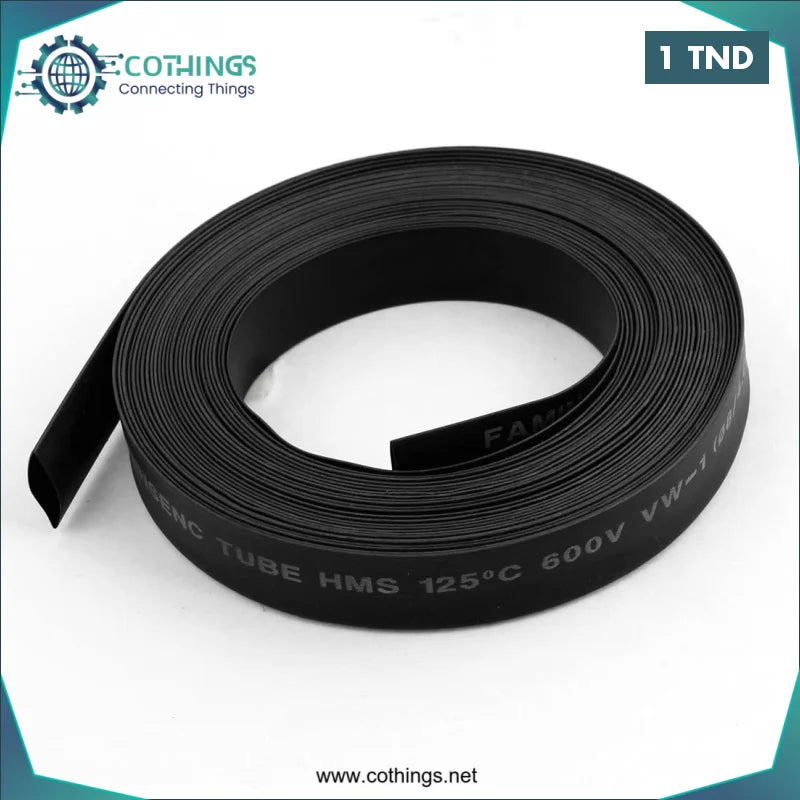 Acheter Gaine Thermorétractable 5mm Noir 1 Mètre en Tunisie -  Disponible au meilleur prix sur CoThings