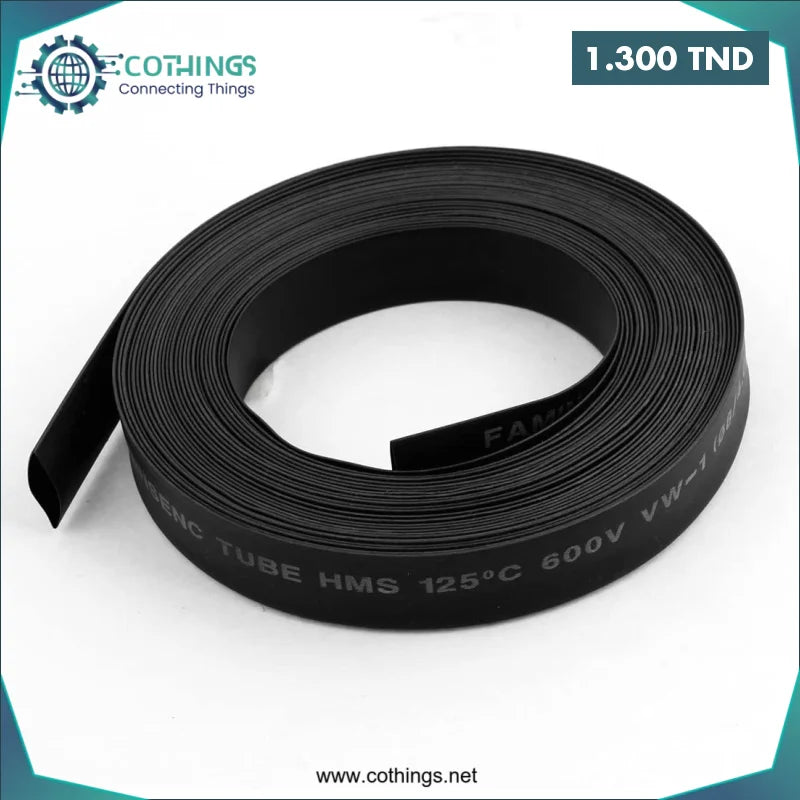 Acheter Gaine Thermorétractable 8mm Noir 1 Mètre en Tunisie -  Disponible au meilleur prix sur CoThings