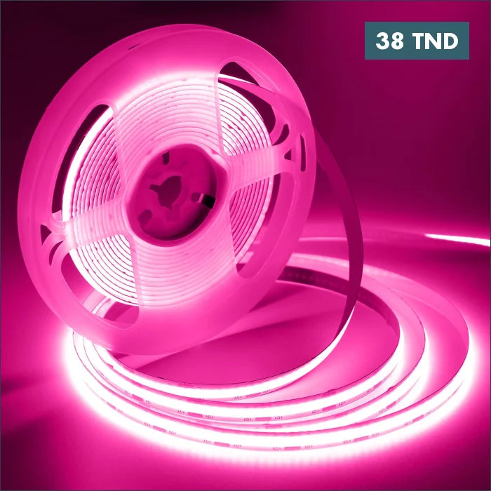 Acheter Guirlande COB 12V 8mm 320LM 5ML Rose en Tunisie -  Disponible au meilleur prix sur CoThings
