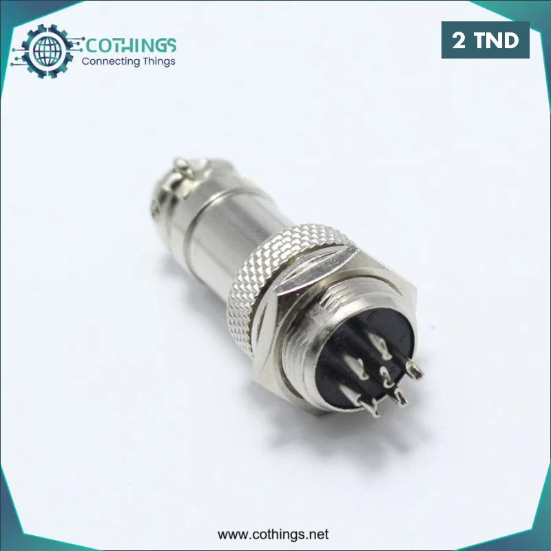 Acheter Connecteur Metallique GX12 Circulaire Prise Aviation 7PIN Mâle en Tunisie -  Disponible au meilleur prix sur CoThings