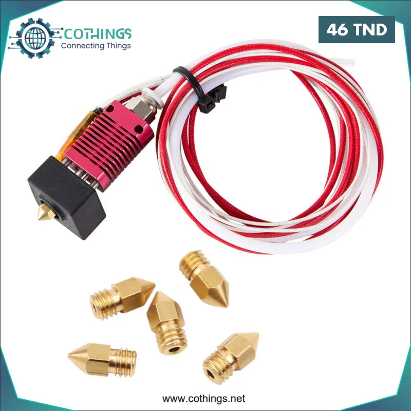Acheter Hotend Ender 3 24V 40W pour Creality Ender 3 CR10 avec couvercle en silicone buses 0,4 mm 1,75 mm en Tunisie -  Disponible au meilleur prix sur CoThings