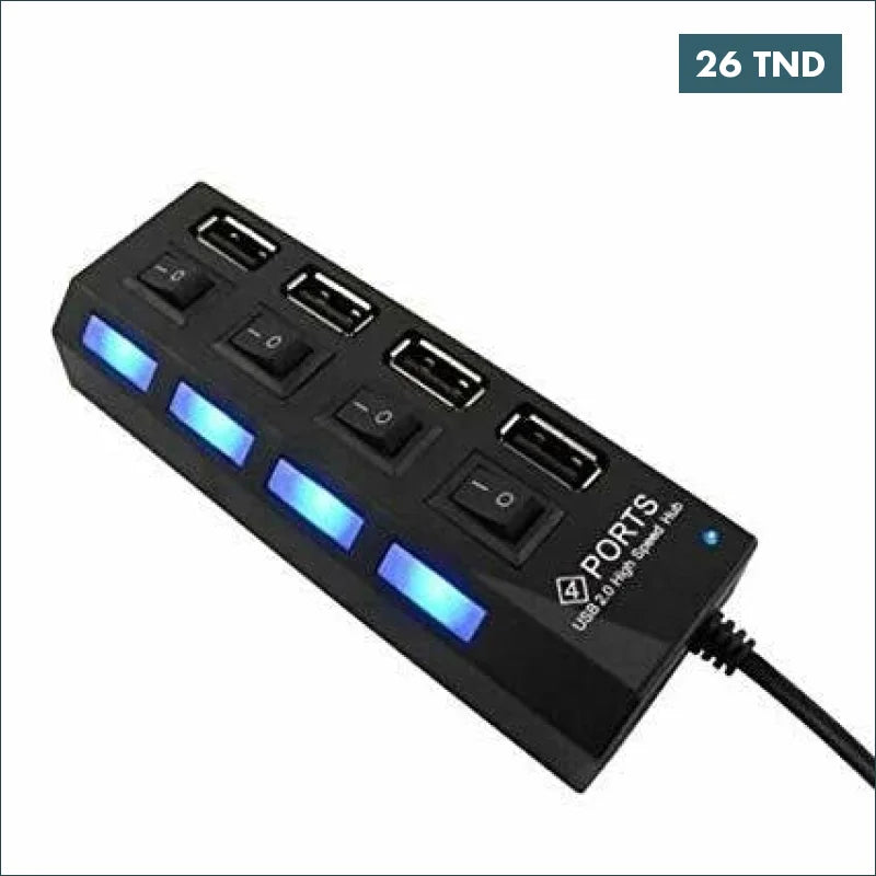 Acheter HUB USB 4 PORT USB 3.0 AVEC INTERRUPTEUR en Tunisie -  Disponible au meilleur prix sur CoThings
