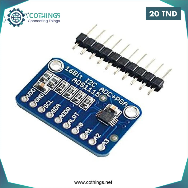 Acheter I2C CJMCU-ADS1115 Module ADC 16 bits 4 canaux en Tunisie -  Disponible au meilleur prix sur CoThings