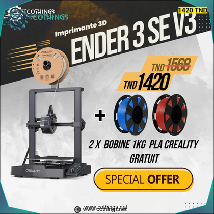 Imprimante 3D Creality Ender - 3 V3 SE avec 2 bobines PLA Creality