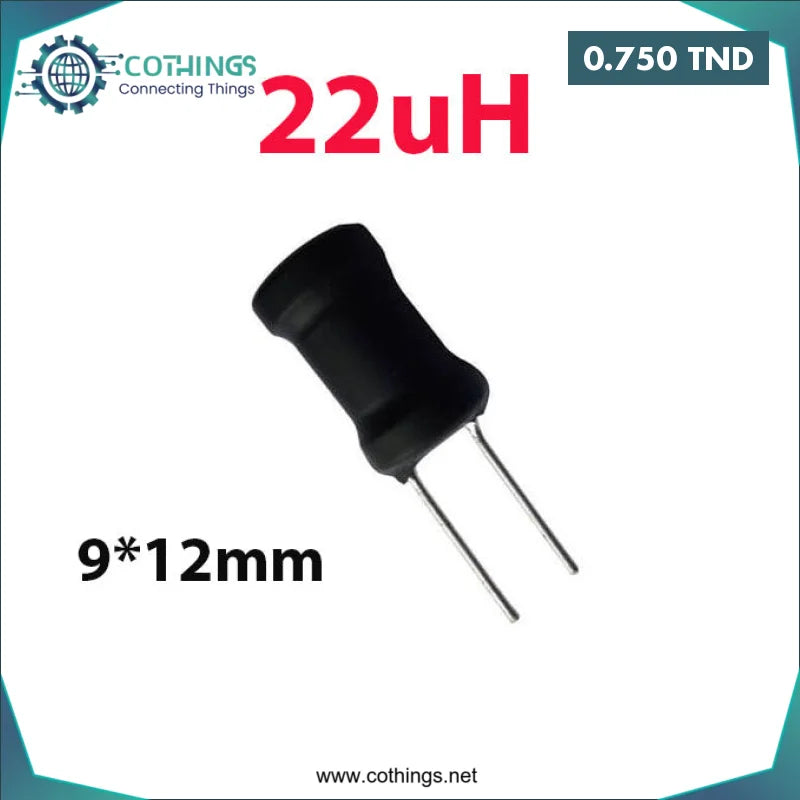 Acheter Inductance de puissance DIP 22uH 9*12mm en Tunisie -  Disponible au meilleur prix sur CoThings