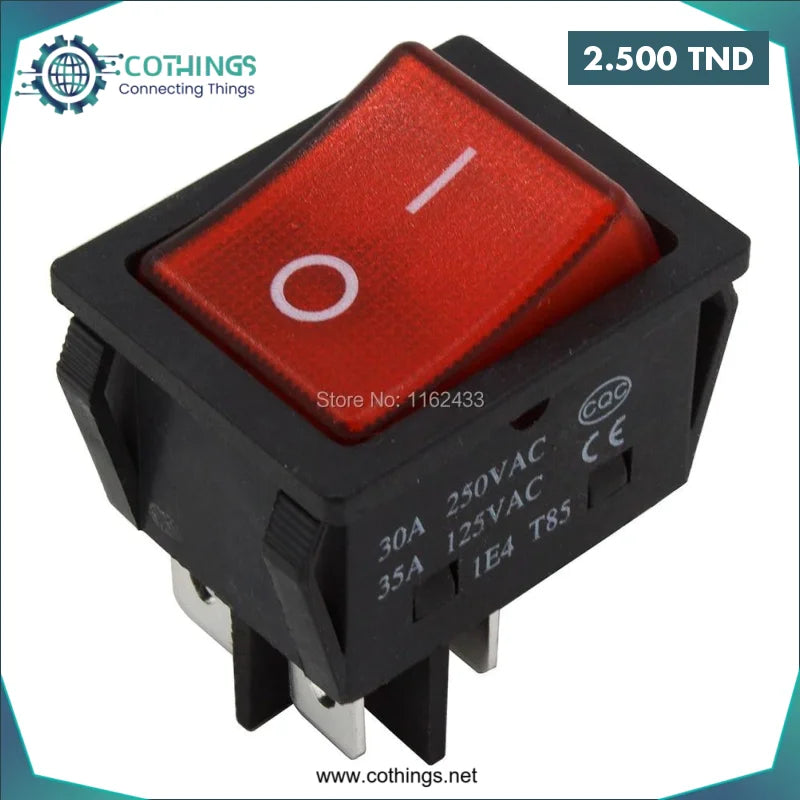 Acheter Interrupteur 4Pin KCD4 220V ON/OFF en Tunisie -  Disponible au meilleur prix sur CoThings