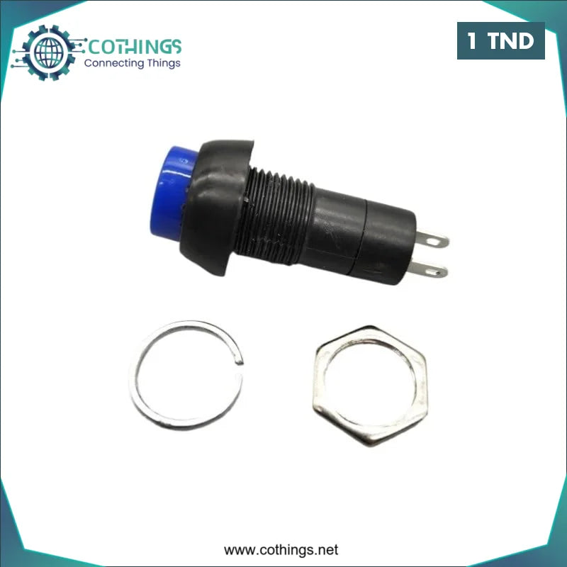 Acheter Interrupteur à bouton-poussoir rond autobloquant en plastique PBS-11A bleu 12 mm 2 broches en Tunisie -  Disponible au meilleur prix sur CoThings