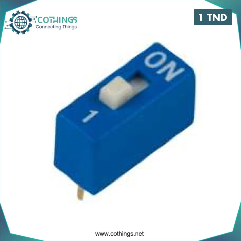 Acheter Interrupteur DIP Switch bleu 1 broche 2,54 mm en Tunisie -  Disponible au meilleur prix sur CoThings
