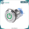 Acheter Interrupteur etanche en metal Vert 16MM 12-24V en Tunisie - Disponible au meilleur prix sur CoThings