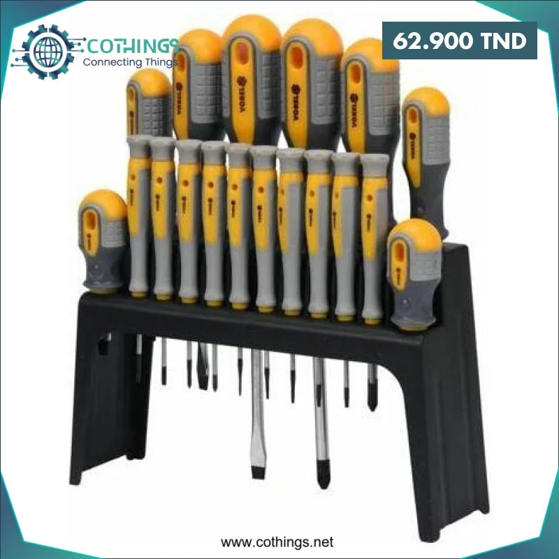 Acheter Jeu de 18 tournevis sur stand Vorel 60781 en Tunisie -  Disponible au meilleur prix sur CoThings