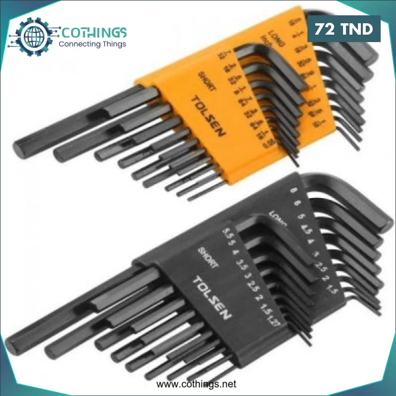 Acheter Jeu de 36 cles males noir en pouce & millimetre TOLSEN en Tunisie -  Disponible au meilleur prix sur CoThings
