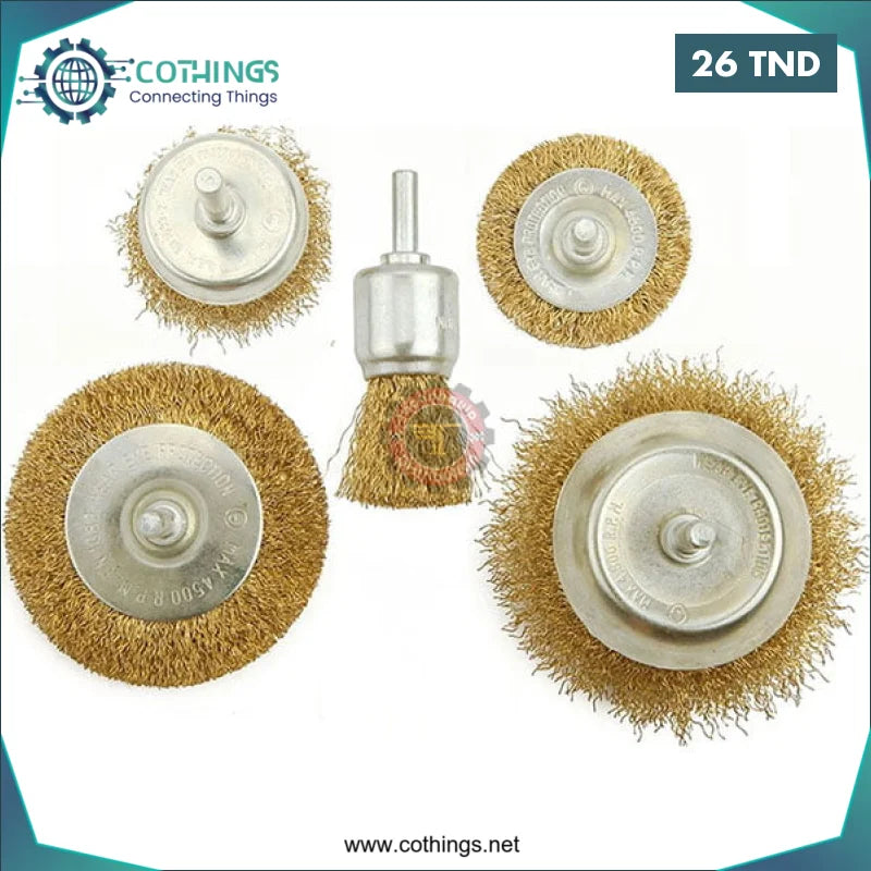 Acheter Jeu De 5 brosse Metallique TOLSEN en Tunisie -  Disponible au meilleur prix sur CoThings