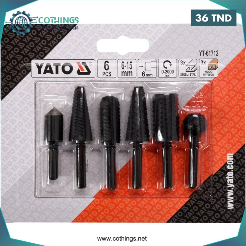 Acheter Jeu 6 fraises traveau acier-AluetBois 6-15MM YATO en Tunisie -  Disponible au meilleur prix sur CoThings