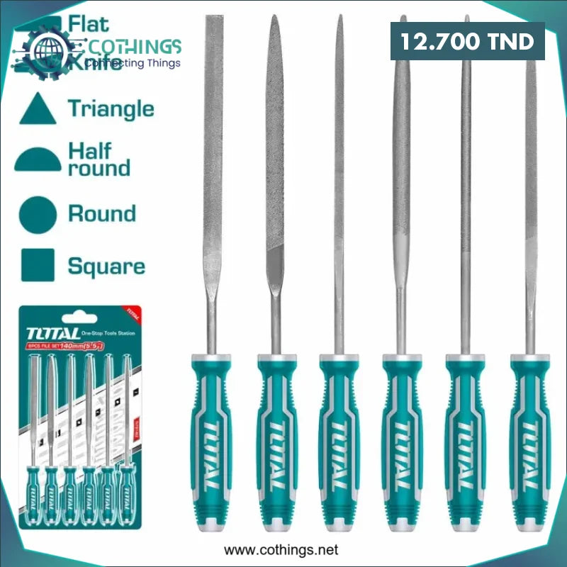 Acheter Jeu de 6 limes Total THT91462 en Tunisie -  Disponible au meilleur prix sur CoThings