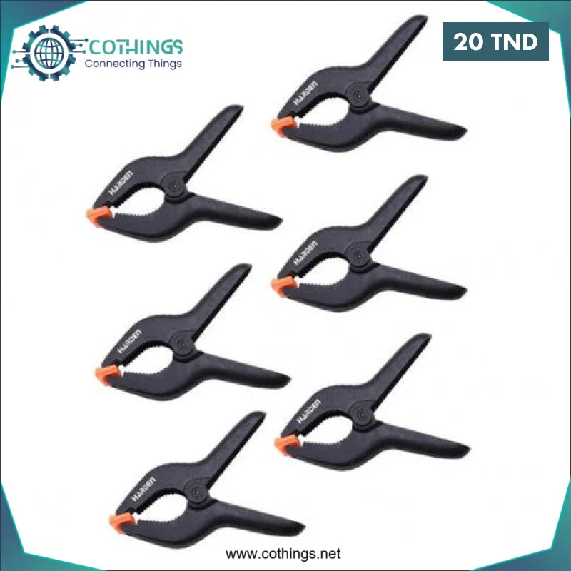 Acheter Jeu de 6 pinces de serrage à ressort 100mm HARDEN en Tunisie -  Disponible au meilleur prix sur CoThings