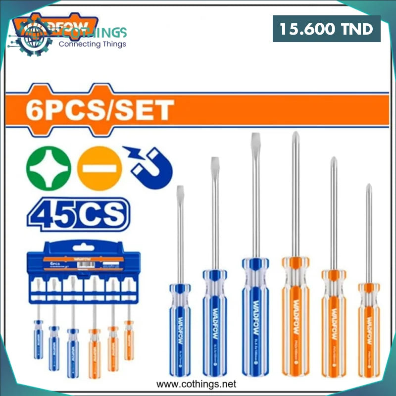 Acheter Jeu de 6 tournevis WADFOW en Tunisie -  Disponible au meilleur prix sur CoThings