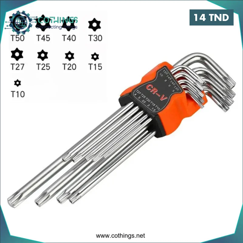 Acheter Jeu de 9 Clés Hexagonales & Torx Longues – Tournevis en L Double Extrémité, Alliage Acier Haute Résistance en Tunisie -  Disponible au meilleur prix sur CoThings