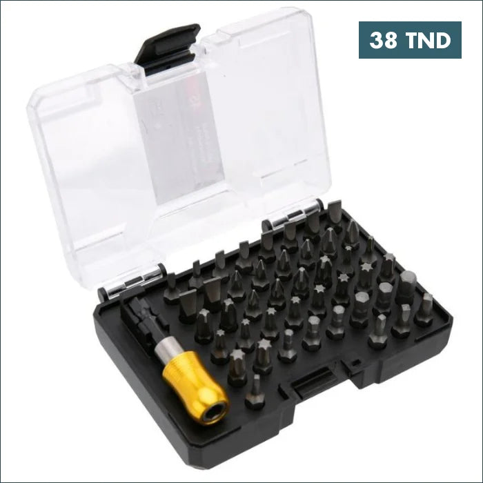 Acheter Jeu d'embout visseuse 45 pcs + porte EMBOUT/APT en Tunisie -  Disponible au meilleur prix sur CoThings