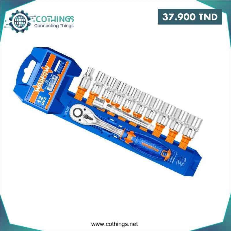 Acheter Jeu de douilles à cliquet 12 PCS 1/4’’ WADFOW en Tunisie -  Disponible au meilleur prix sur CoThings