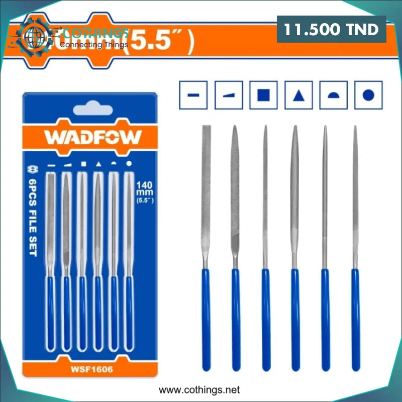 Acheter Jeu limes à metaux 140 mm M/P 6Pcs WADFOW en Tunisie -  Disponible au meilleur prix sur CoThings