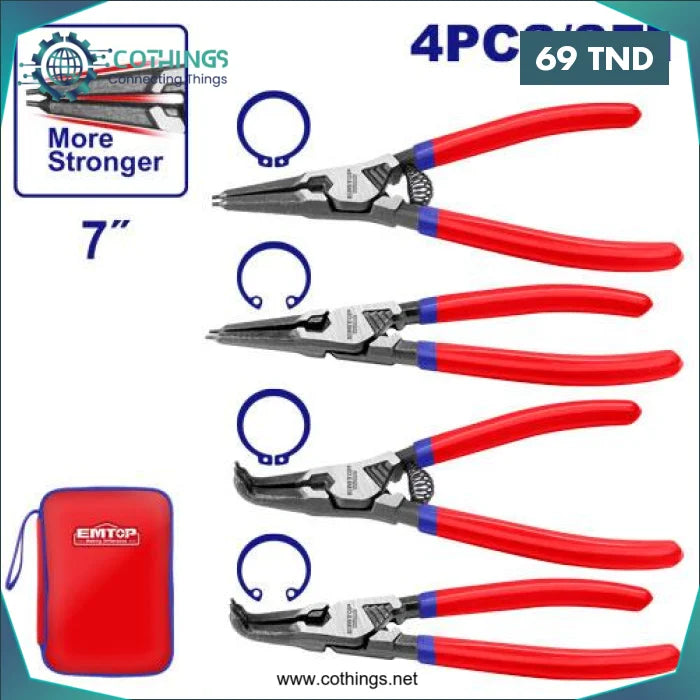 Acheter Jeu De Pince Circlips 4pcs 180mm 7