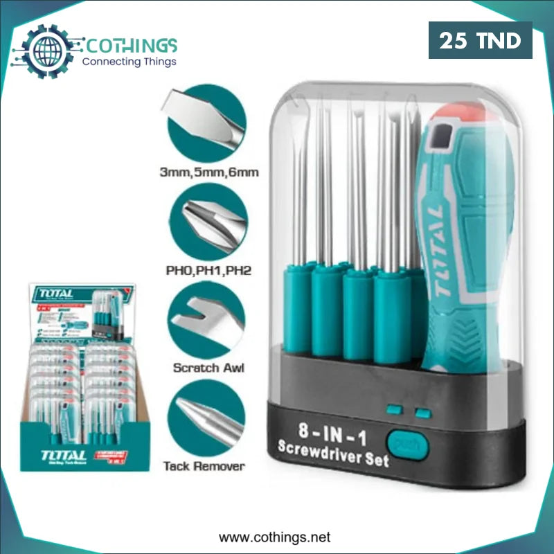 Acheter Jeu de tournevis 8 en 1  franc+Amer THT250906 en Tunisie -  Disponible au meilleur prix sur CoThings