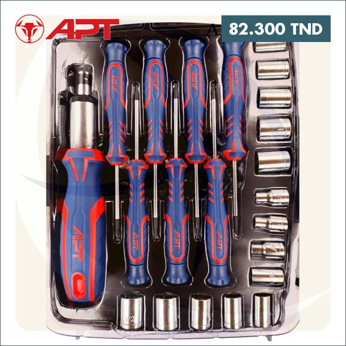 Acheter Jeu de tournevis à cliquet + Embout 54PCS APT en Tunisie -  Disponible au meilleur prix sur CoThings