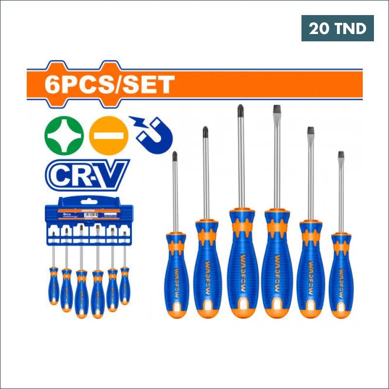 Acheter Jeu de tournevis F/A 6 pcs WADFOW en Tunisie -  Disponible au meilleur prix sur CoThings
