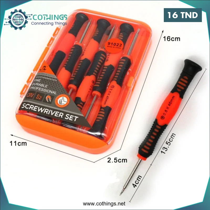 Acheter Jeu de Tournevis de Précision 6 Pièces - CRV S2 Professionnel en Tunisie -  Disponible au meilleur prix sur CoThings