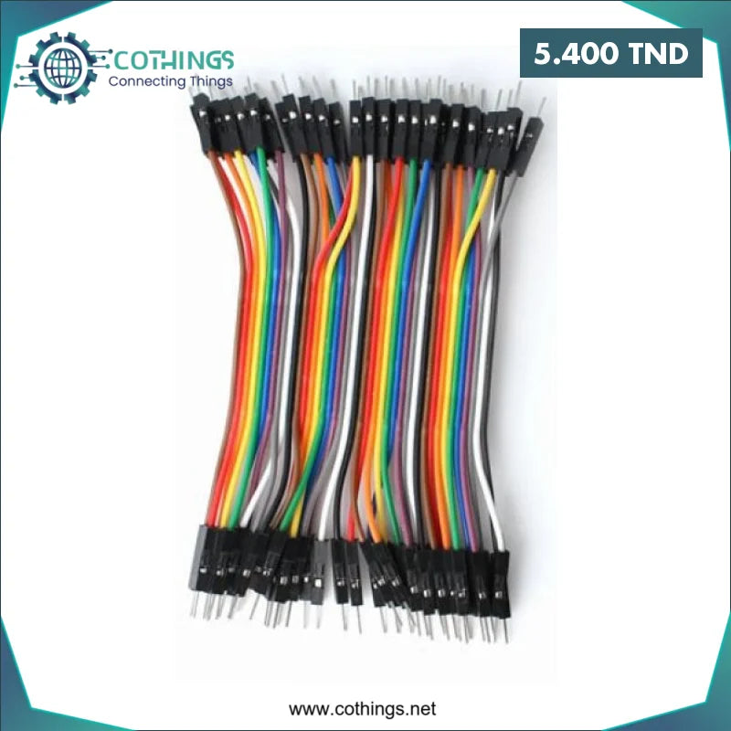 Acheter jeux de 40 fils de connexion Male Male 10cm pour arduino en Tunisie -  Disponible au meilleur prix sur CoThings