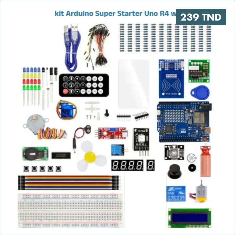 Acheter kit Arduino Super Starter Uno R4 wifi en Tunisie -  Disponible au meilleur prix sur CoThings