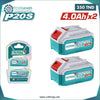 Acheter Kit de batterie lithium 20V 4Ah 2 pcs REF TOSLI240312 en Tunisie - Disponible au meilleur prix sur CoThings