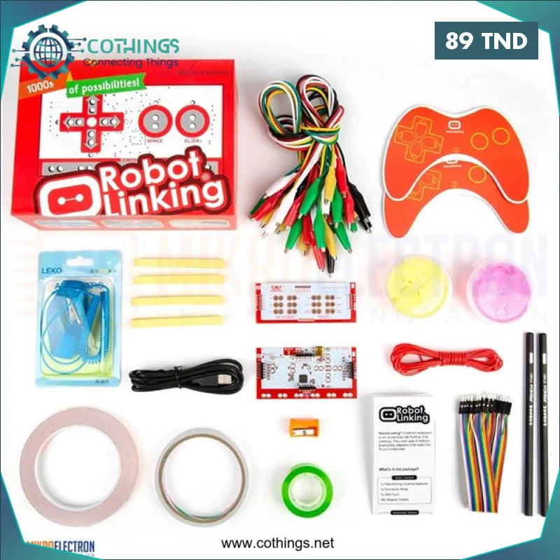 Acheter Kit de clavier créatif Robotlinking Makey Makey (version luxe) Noté: spécification anglaise en Tunisie -  Disponible au meilleur prix sur CoThings